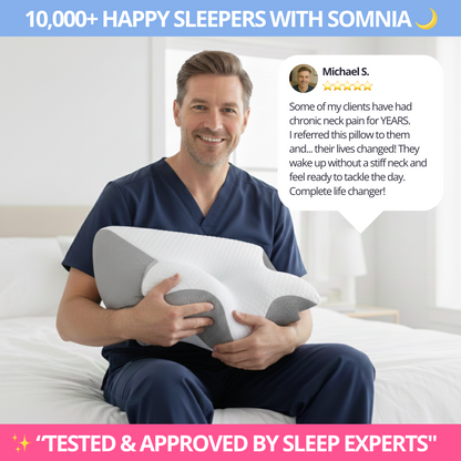 Somnia™ Contour Relief Pillow  – Your Solution to Sleepless Nights 🌙