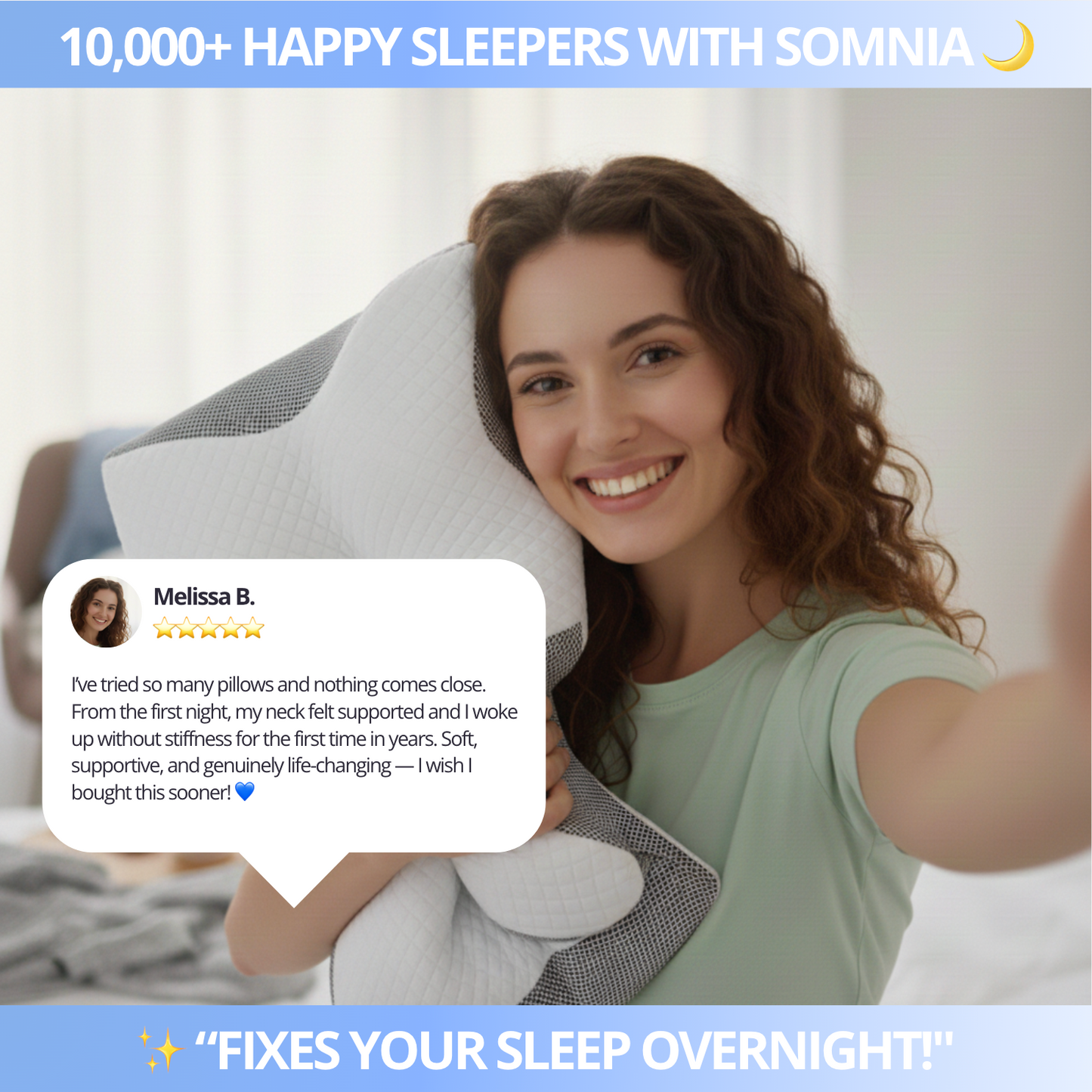 Somnia™ Contour Relief Pillow  – Your Solution to Sleepless Nights 🌙