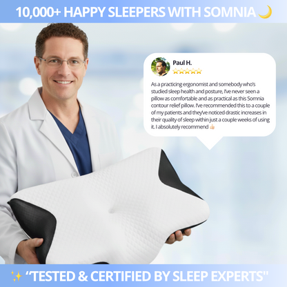 Somnia™ Contour Relief Pillow  – Your Solution to Sleepless Nights 🌙