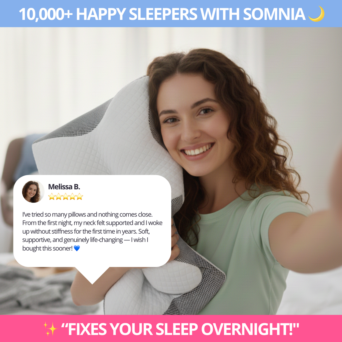Somnia™ Contour Relief Pillow  – Your Solution to Sleepless Nights 🌙